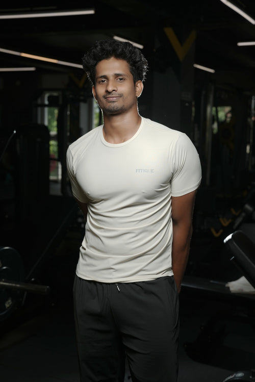 Core-Flex Performance Tee – Bone White