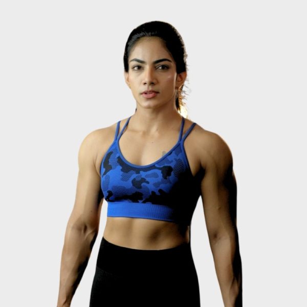 Urban Camo Cobalt Bra