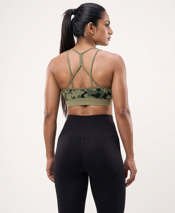 Urban Camo Cobalt Bra - Light Green