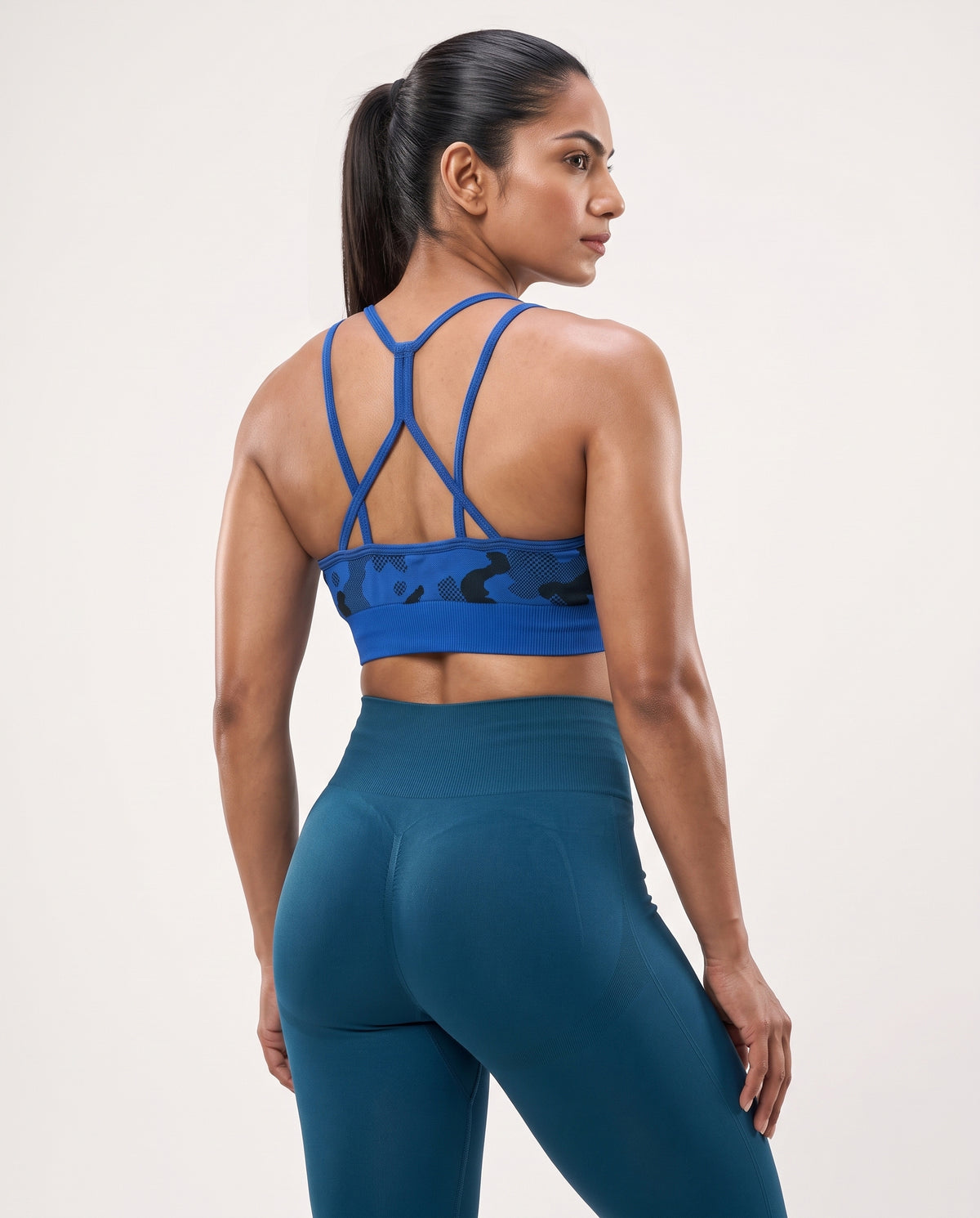 Urban Camo Cobalt Bra - Dark Blue